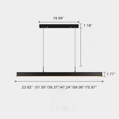 Moderne minimalistische LED-Pendelleuchte mit langem Streifen 