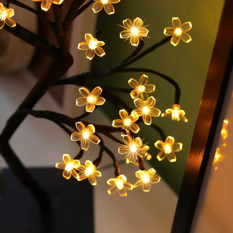 48 Light Blossom Cherry Blossom Tree Light USB Decoration LED Tree Table Lamp
