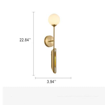 Modern Glass Ball 2-Light Sconce Lamp