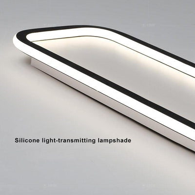 Minimalistische 1-Licht Lineare Acryl 3-Farben-wechselbare LED-Deckenleuchte 