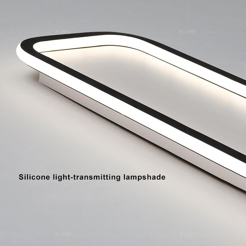 Minimalistische 1-Licht Lineare Acryl 3-Farben-wechselbare LED-Deckenleuchte 