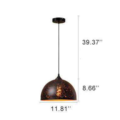 Industrial Rust Iron 1-Light Pendant Light 7 Design