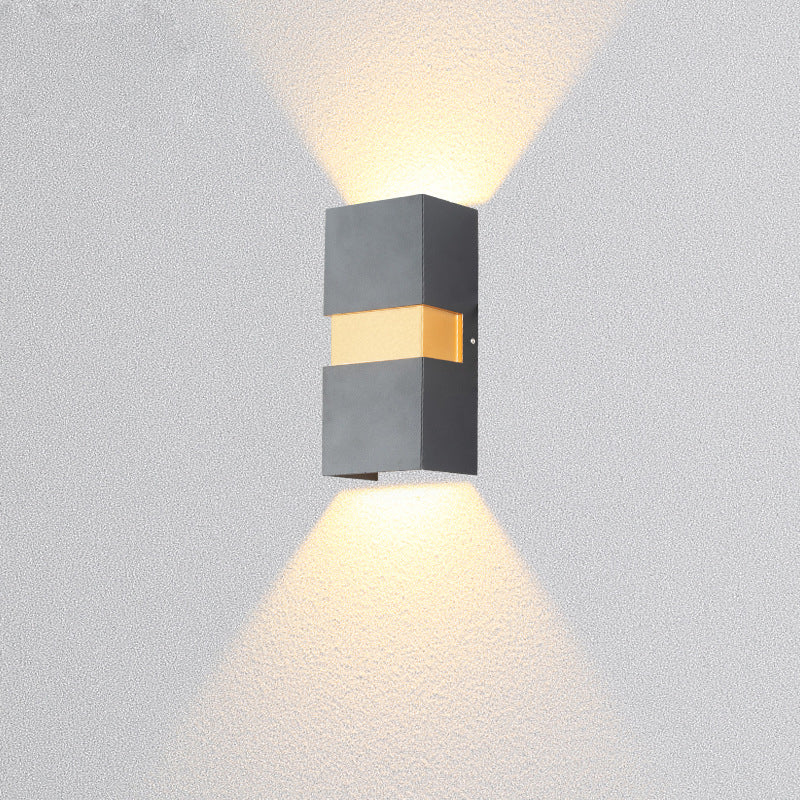 Moderne einfache wasserdichte Aluminium-LED-Außenwandleuchte 