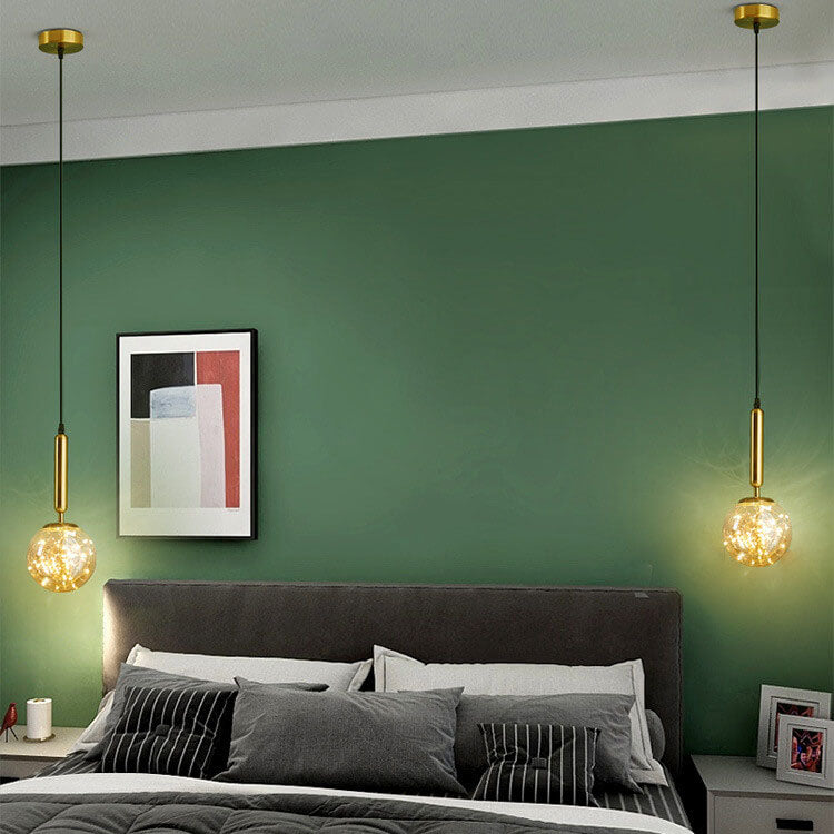 Suspension Luminaire à Une Lumière en Verre Moderne 