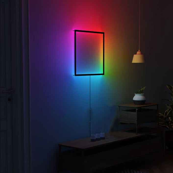 مصباح حائطي LED من الألمنيوم بشكل مربع RGB مبتكر 