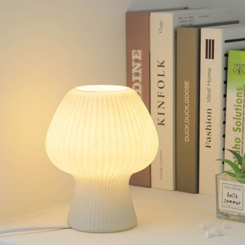 Modern Glass Vintage Tulip Design LED Night Light Table Lamp