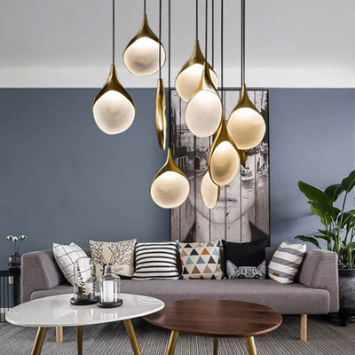 Post-modern Minimalist Resin 1-Light Mini Gold Leaf Pendant Light
