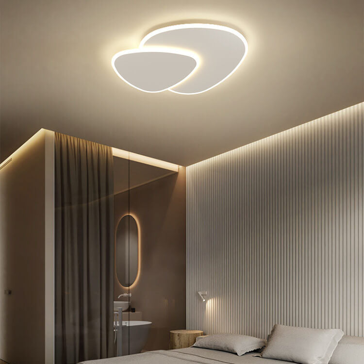 Iluminación empotrada LED minimalista de 1 luz, dos redondas, ajustable y regulable en blanco 