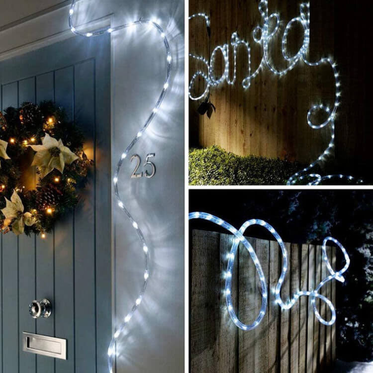 LED Solar String Fairy Lights Waterproof Copper Wire Outdoor Tube Fairy Lights