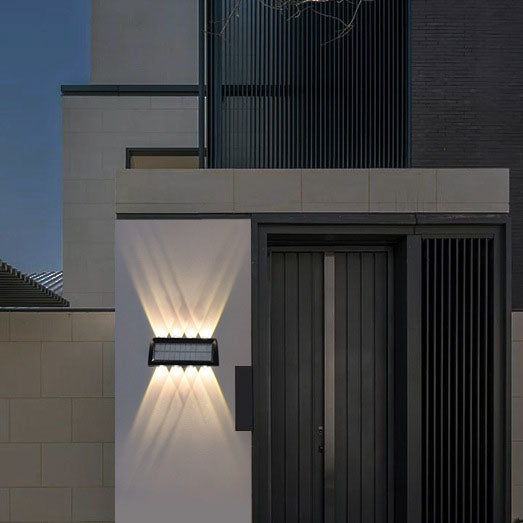 Lampe murale moderne à LED solaire étanche pour jardin 
