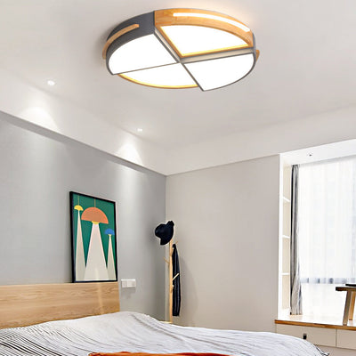 Diseño de Molino de Viento Geométrico de Tronco Creativo Nórdico LED Montaje Empotrado 