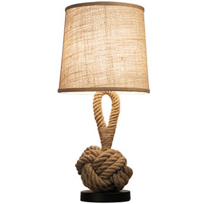 Vintage Fabric Twine Knot 1-Light Table Lamps