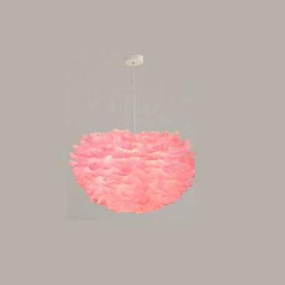 Feather 1-Light Heart Shade Pendant Light