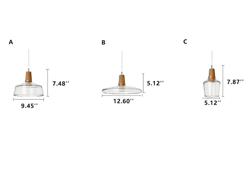 Nordic Vintage Glass Bottle Shape 1-Light Pendant Light