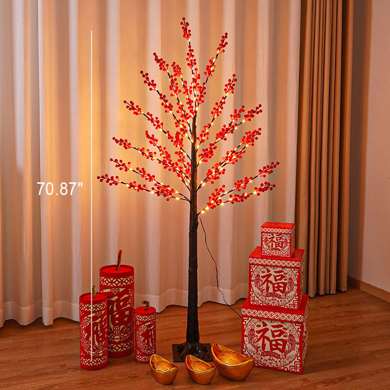 Modern Holiday Decor Birch Tree Plastic LED Standing Floor Lamp