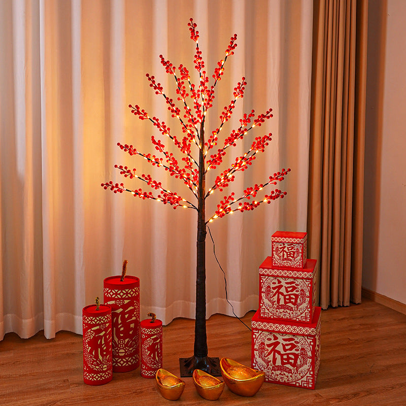 Modern Holiday Decor Birch Tree Plastic LED Standing Floor Lamp