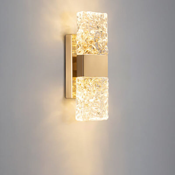 Nordic Light Luxury Corrugated Crystal LED Wall Sconce Lamp