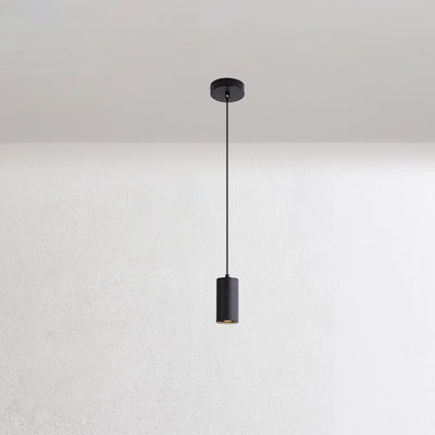 Mini lampe suspendue à 1 lumière en fer à colonne minimaliste nordique 