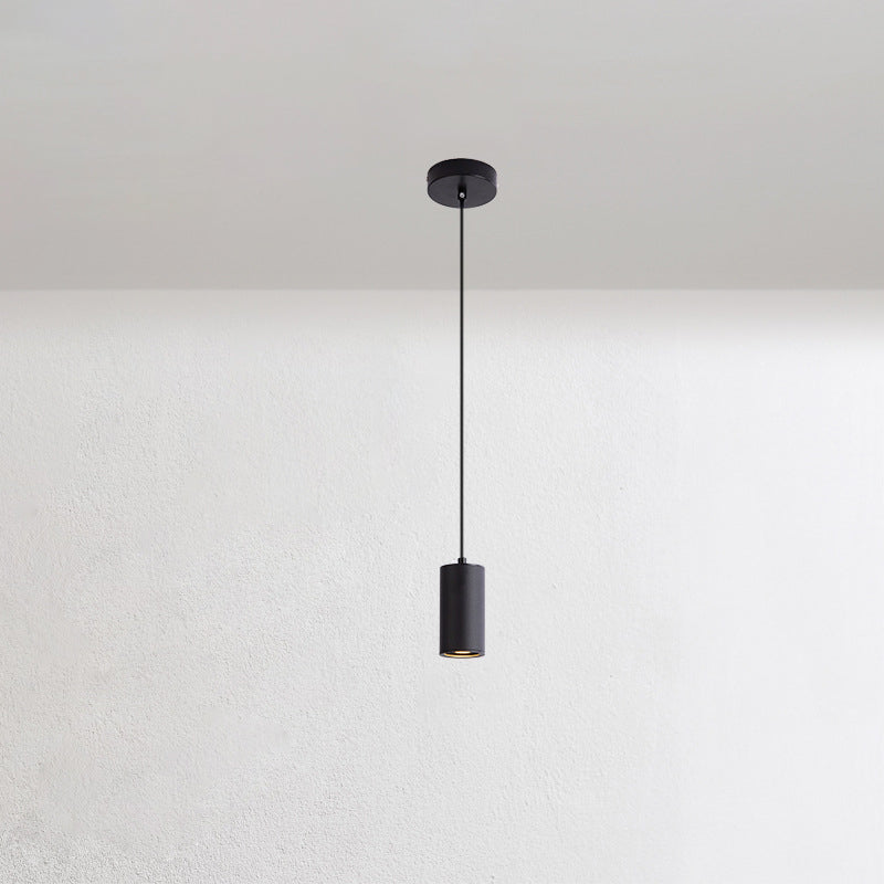 Mini lampe suspendue à 1 lumière en fer à colonne minimaliste nordique 