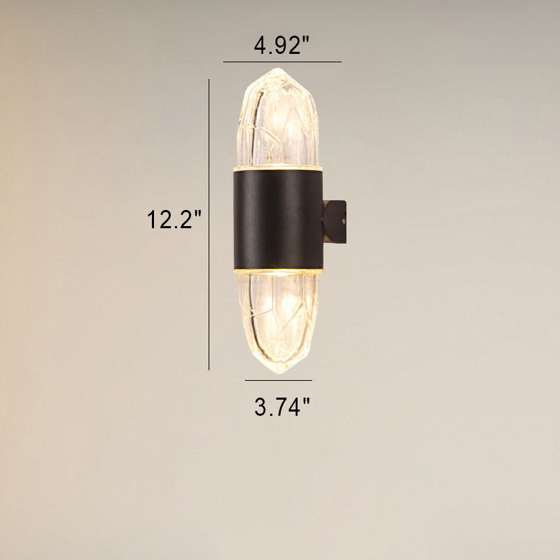 European Light Luxury Doppelköpfige Aluminium-Druckguss-Außen-Innen-wasserdichte LED-Wandleuchte 
