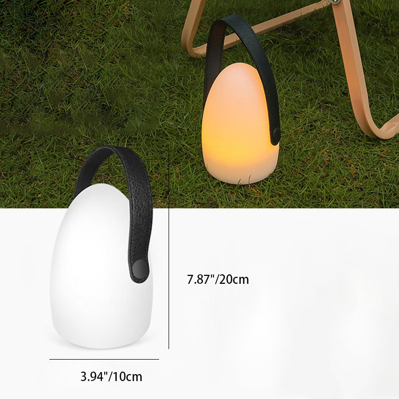 Modern Simplicity Oval PE PU LED USB Outdoor Camping Light For Outdoor Patio