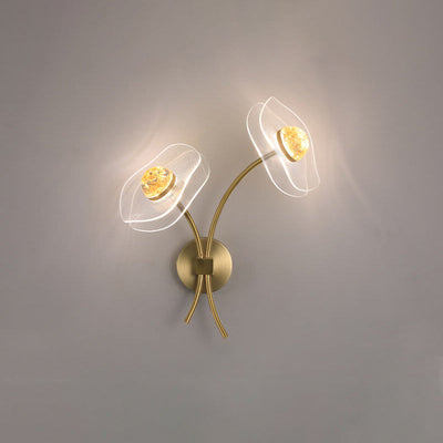 European Creative Lotus Flowers  Acrylic LED Wall Sconce Lamp