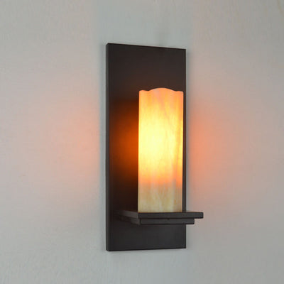 Modern Industrial Vintage Iron Marble 1-Light Wall Sconce Lamp