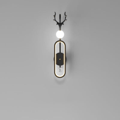 Nordic Light Luxury Geweih Kreis LED Wandleuchte 