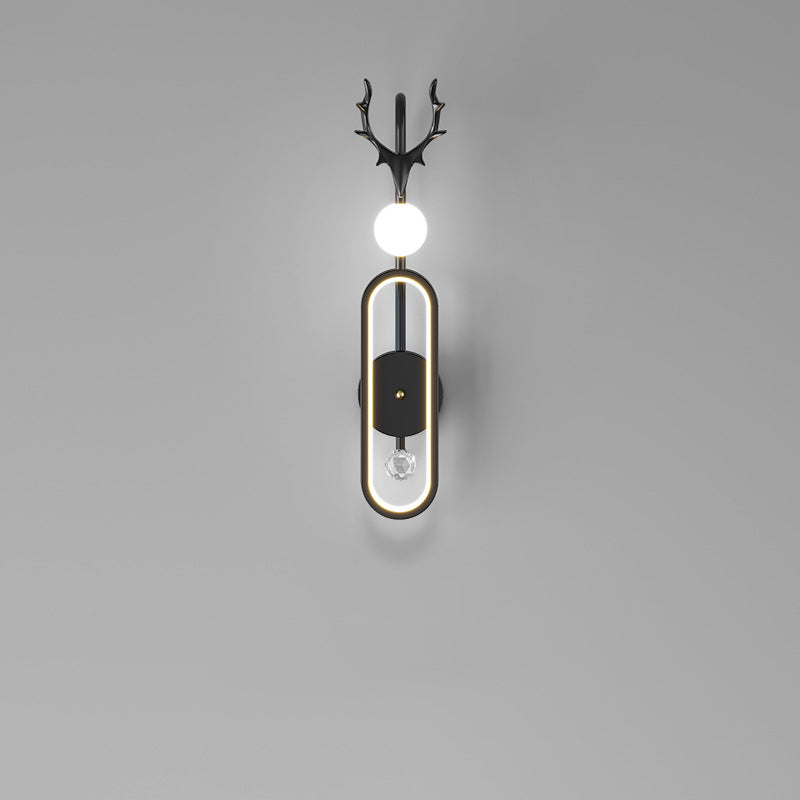 Nordic Light Luxury Geweih Kreis LED Wandleuchte 