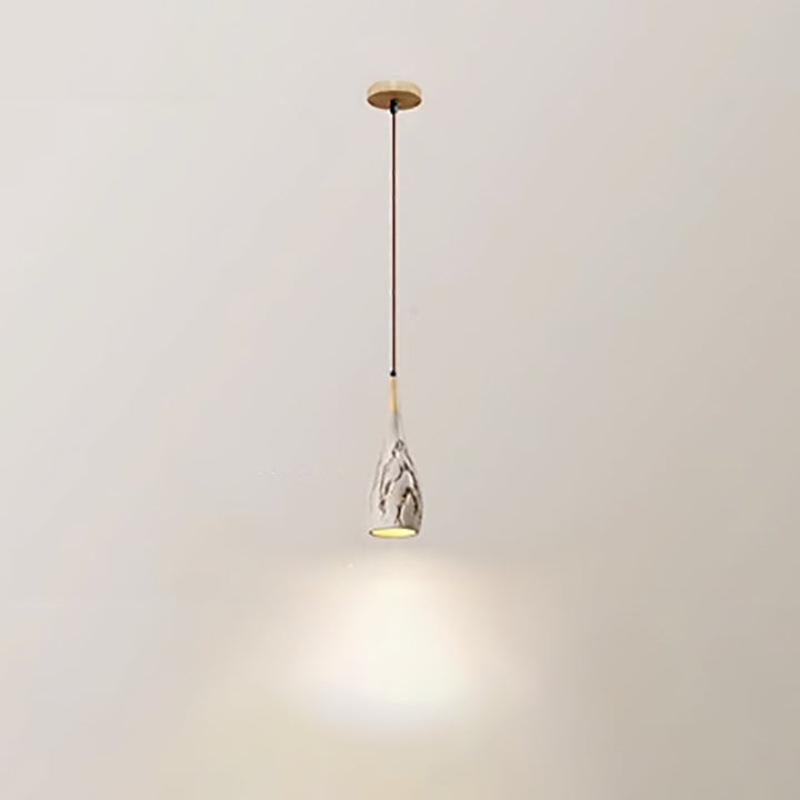 Zeitgenössische Retro konische hohe gemischte Ton 1-Licht Pendelleuchte für Schlafzimmer 