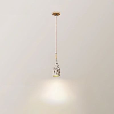 Zeitgenössische Retro konische hohe gemischte Ton 1-Licht Pendelleuchte für Schlafzimmer 