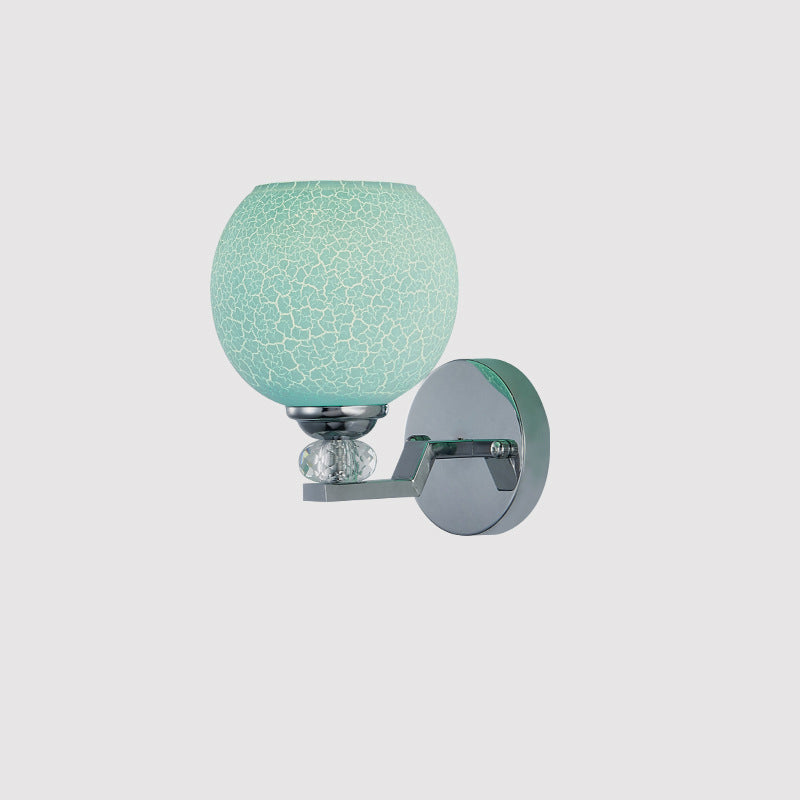 Nordic Creative Stained Cracked Glass Round 1-Light Wall Sconce Lamp