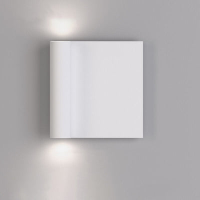 Moderne, minimalistische, quadratische, nach oben und unten beleuchtete LED-Wandleuchte