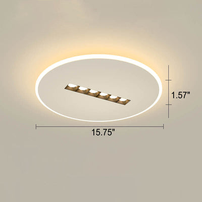 Moderne einfache flache runde Scheinwerfer LED-Deckenleuchte für bündige Montage 