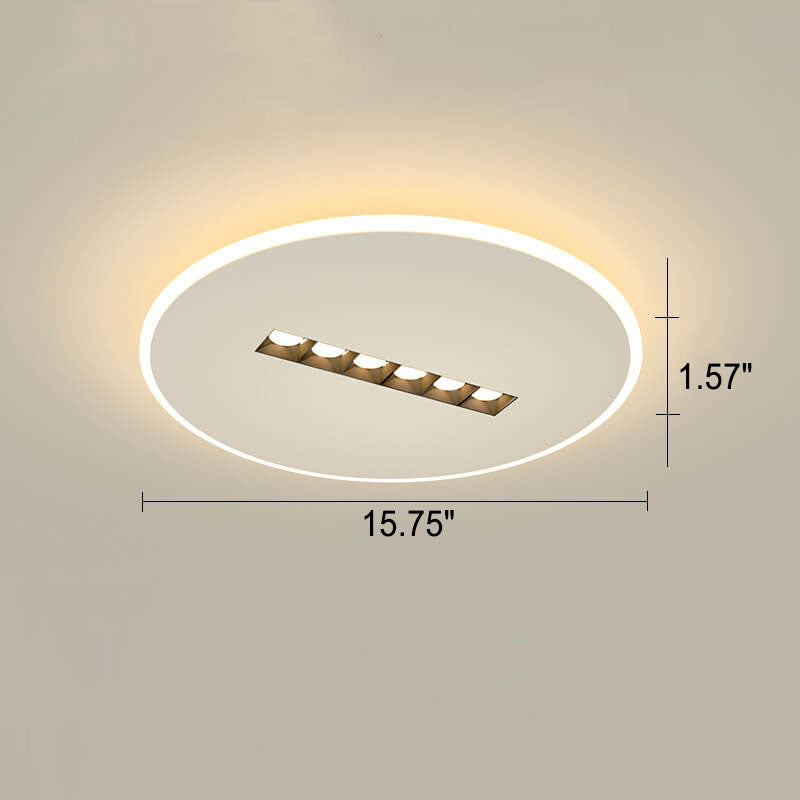 Moderne einfache flache runde Scheinwerfer LED-Deckenleuchte für bündige Montage 