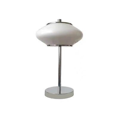 Industrielle mittelalterliche Bauhaus-LED-Tischlampe in UFO-Form aus Glas 
