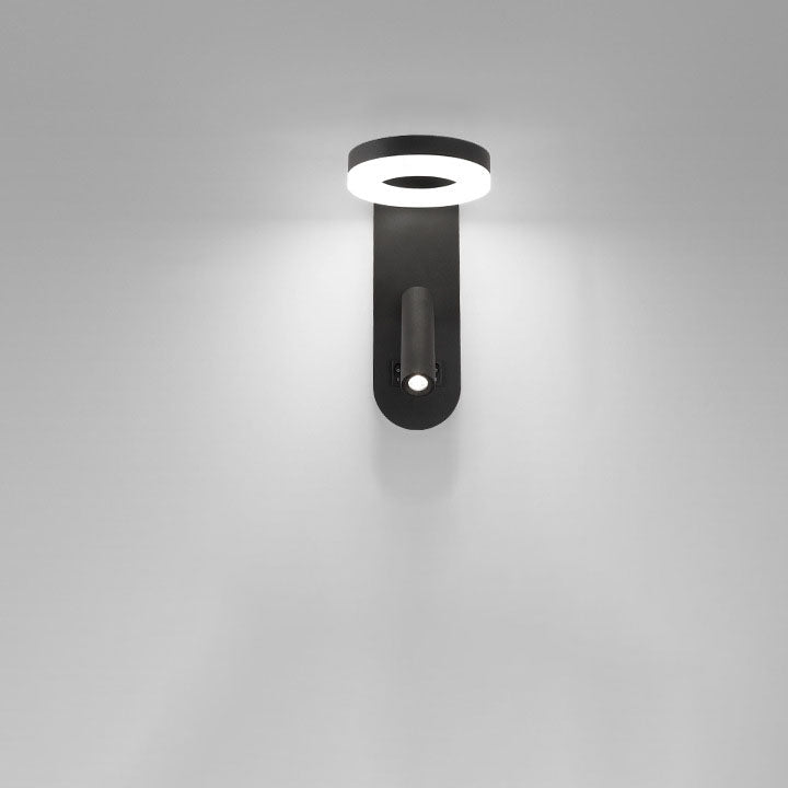 Applique murale LED en aluminium fer acrylique de couleur unie minimaliste moderne 