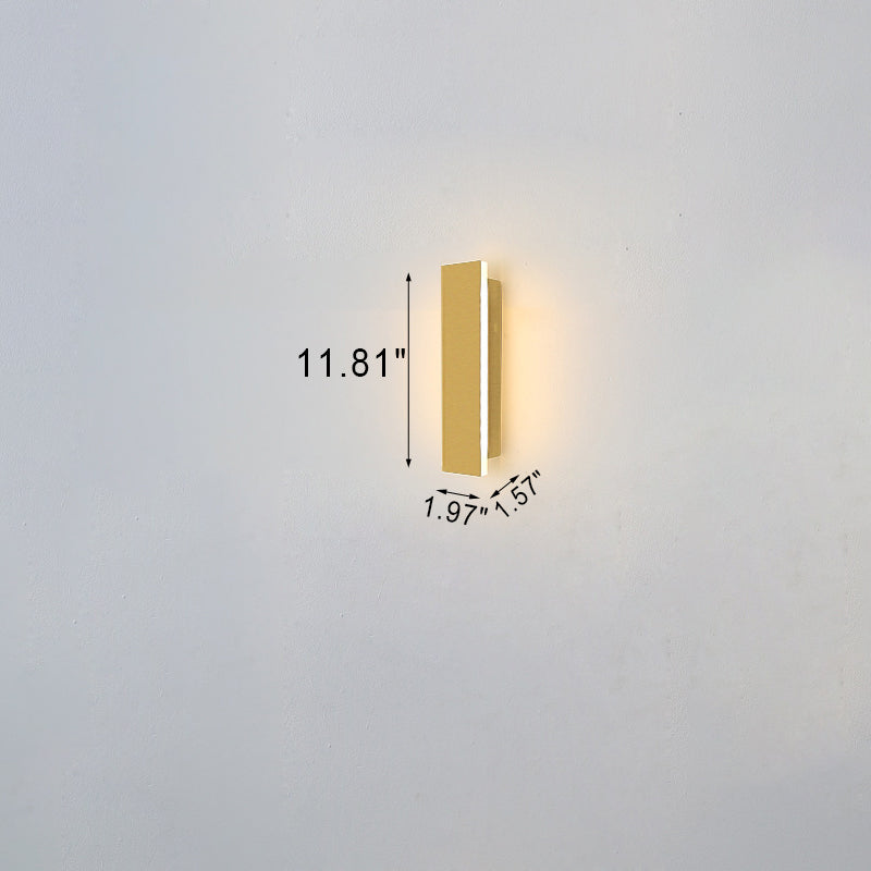 Outdoor Modern Simple Gold Long Strip Acrylic Iron Waterproof LED Wall Sconce Lamp