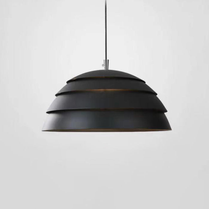 Contemporary Scandinavian Round Iron 1-Light Pendant Light For Living Room