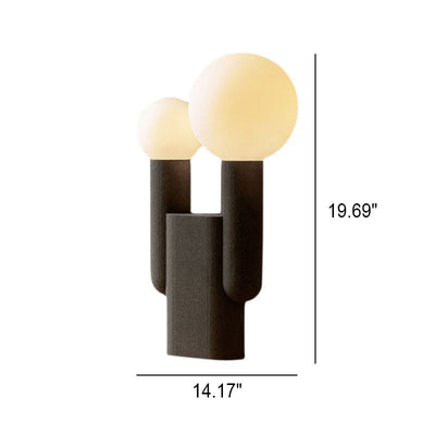Modern Minimal Cactus Resin 2-Light Table Lamp