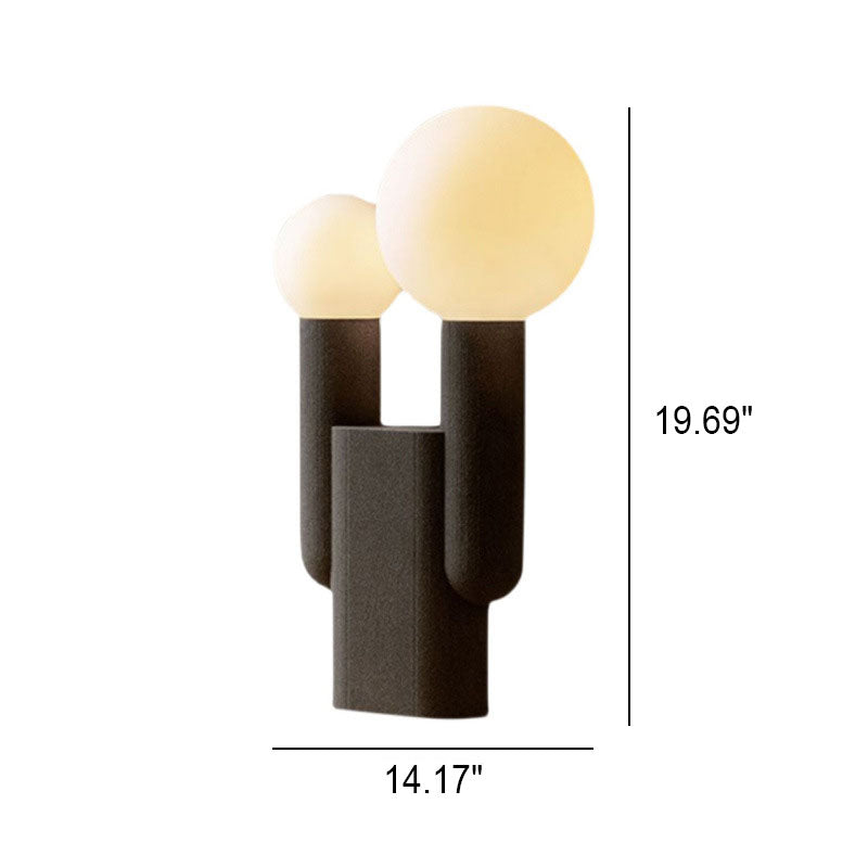 Modern Minimal Cactus Resin 2-Light Table Lamp