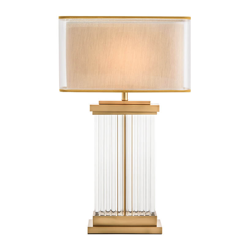 Modern Chinese Square Hardware 1-Light Table Lamp
