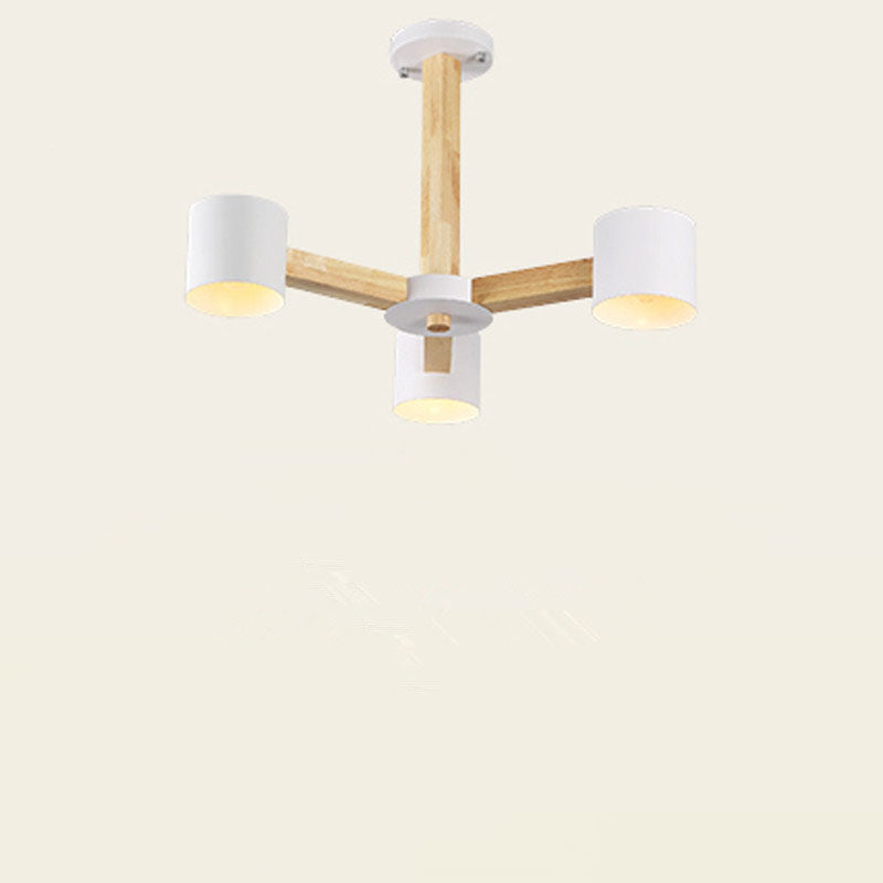 Scandinavian Minimalist Log 3/6/8-Light Island Light Chandelier