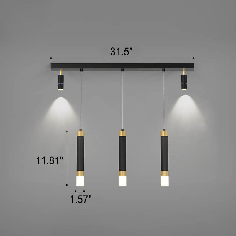 Spot LED en acrylique avec matériel moderne de luxe léger, suspension pour îlot 