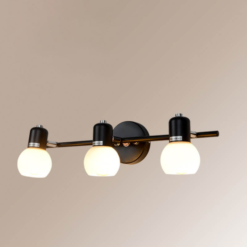 Vintage Weißes Glas Kuppel Schminklicht 2/3 Licht Wandleuchte 