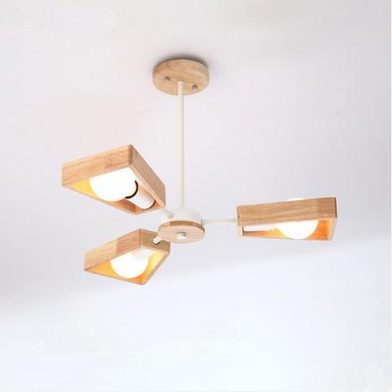 Kreative Kronleuchter aus Massivholz mit Windmühle 3/5/6/8 Lichter 