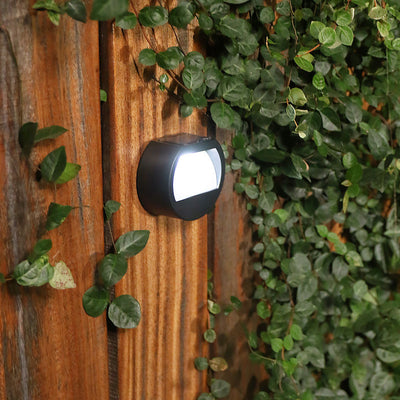 Solar Outdoor wasserdichte runde LED Steps Garden Wandleuchte Lampe 