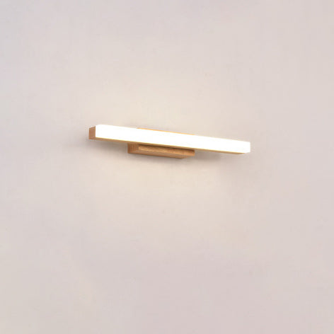 Nordic Minimalist Wooden Long Strip Vanity Light LED-Wandleuchte 