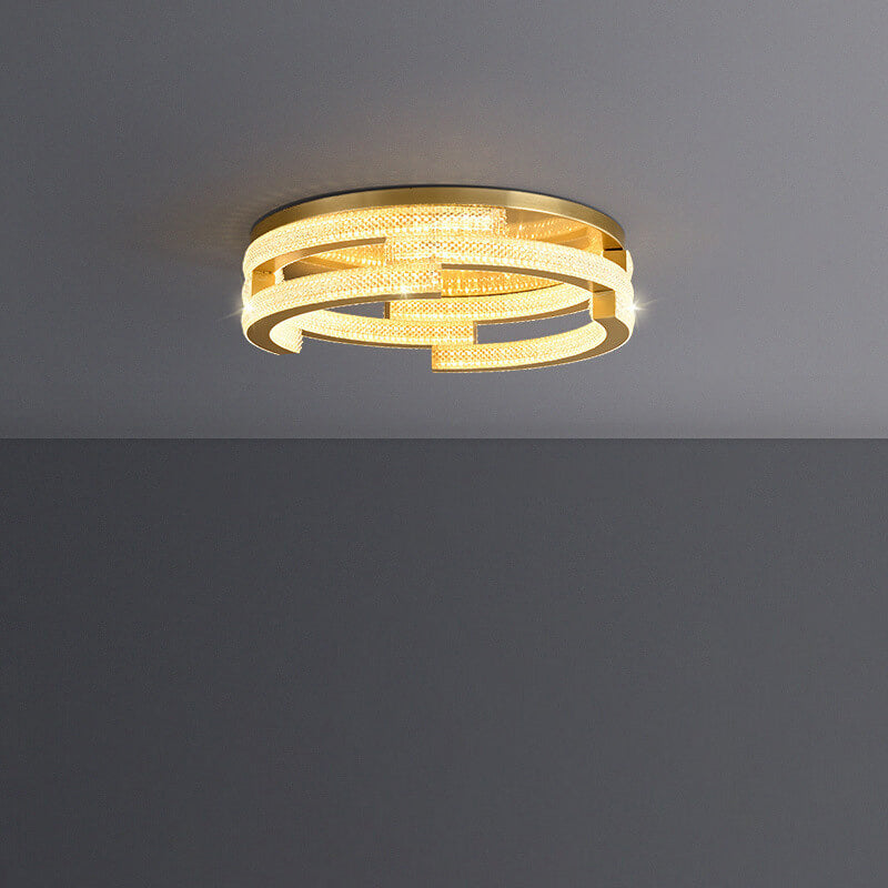 Diseño moderno de patrón de diamante 3D acrílico con luz LED de montaje empotrado 