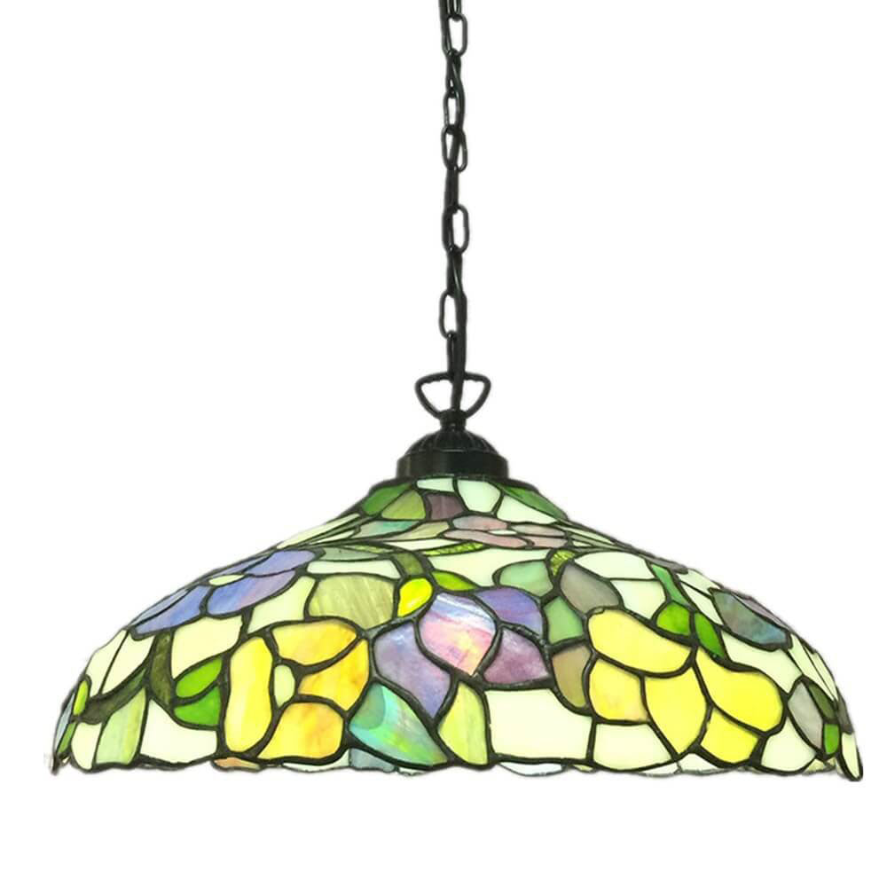 Tiffany Vintage Glasschirm 1-Licht Pendelleuchte 